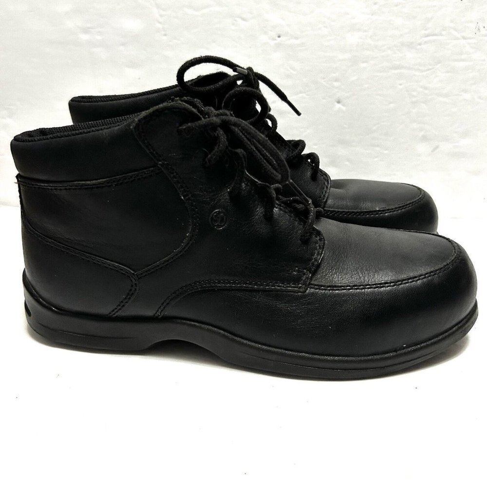 Red Wing Work Boots Booties 9 D Black Leather Steel Toe Slip Oil Resistant 2335